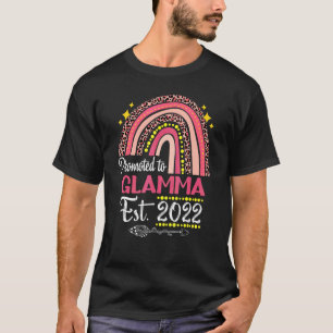 Promoted To Glamma Est 2022 Rainbow Mother's Day R T-Shirt