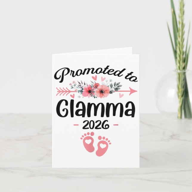Promoted To Glamma Est 2026 Floral _1  Card (Front)