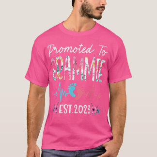 Promoted to Grammie 2023 Mothers Day Christmas Fir T-Shirt