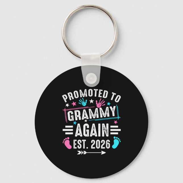 Promoted To Grammy Again Est 2026  Key Ring (Front)