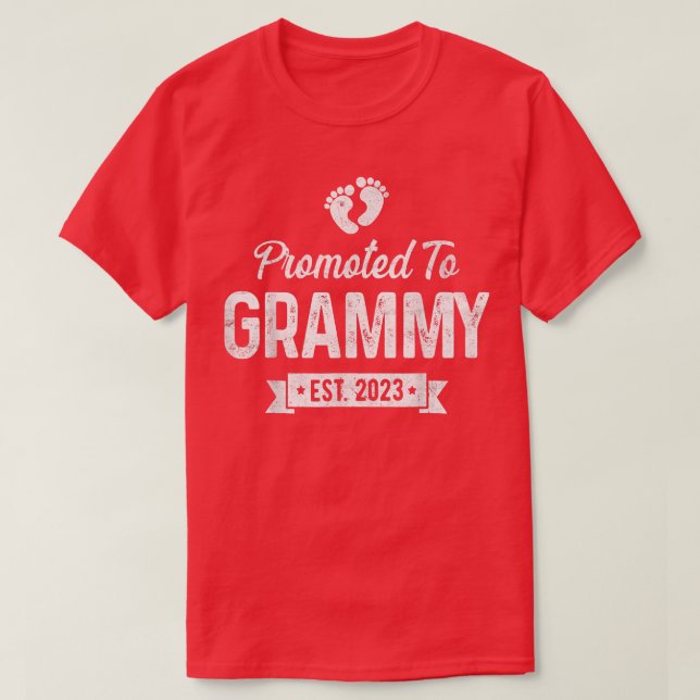 Promoted To Grammy Est 2023 Soon To Be Grammy Moth T-Shirt (Design Front)