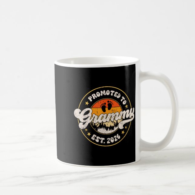 Promoted To Grammy Est. 2026 Grandmother Announcem Coffee Mug (Right)