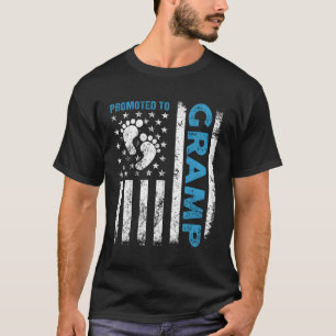 Promoted To Gramp Usa Flag Father'S Day First Time T-Shirt
