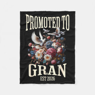 Promoted to gran est 2026 pregnancy reveal new bab fleece blanket