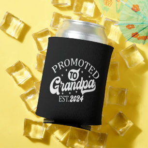 Promoted To Grandad Est 2024 New Grandad Gift Can Cooler