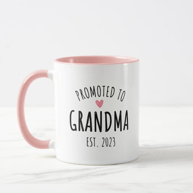 promoted to grandma 2023 Pregnancy Announcement  Mug (Left)