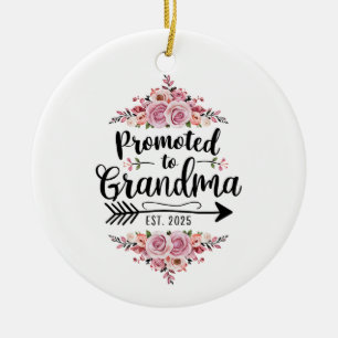 Promoted To Grandma 2025 Pregnancy Announcement Ceramic Tree Decoration