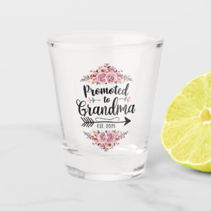 Promoted To Grandma 2025 Pregnancy Announcement Shot Glass
