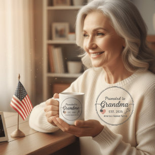 Promoted to Grandma 2026 America 250th Anniversary Coffee Mug