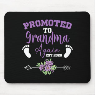 Promoted to grandma 2026 cute flower summer mother mouse mat