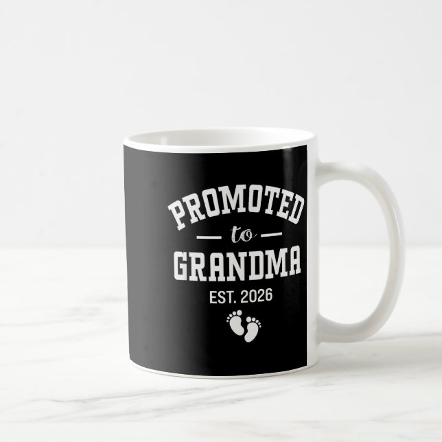 Promoted To Grandma 2026 First Time Grandmother Wo Coffee Mug (Right)