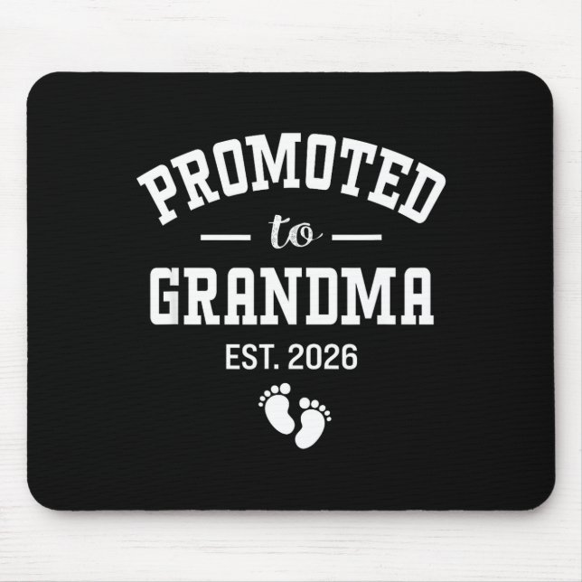Promoted To Grandma 2026 First Time Grandmother Wo Mouse Mat (Front)