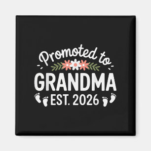 Promoted To Grandma 2026 First Time Nana 2026 Magnet