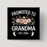 Promoted to Grandma 2026 First Time Nana Floral 