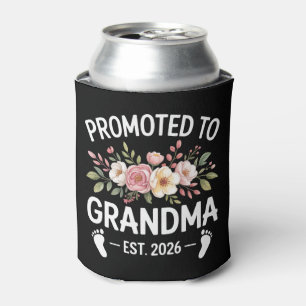 Promoted to Grandma 2026 First Time Nana Floral  Can Cooler