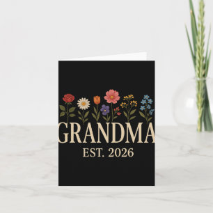 Promoted To Grandma 2026 Pregnancy Flower New Gran Card