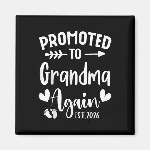 Promoted To Grandma Again 2026 Cute Family Pregnan Magnet