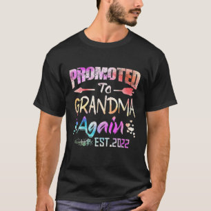 Promoted To Grandma Again Est 2022 Flower T-Shirt