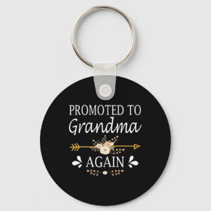 Promoted To Grandma Again Shirt Mothers Day Gifts Key Ring