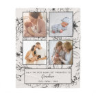 Promoted to Grandma Blush Botanical Photo Collage