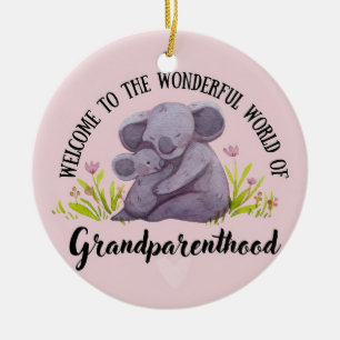 Promoted to grandma ceramic tree decoration