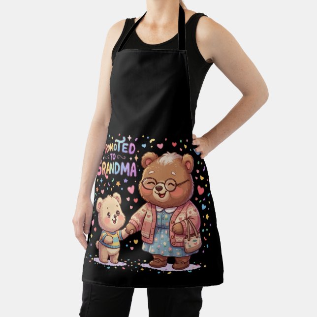 Promoted to Grandma Cute Bears Apron (Insitu)