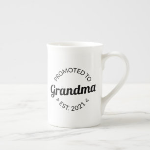 Promoted To Grandma Est. 2021 I Bone China Mug