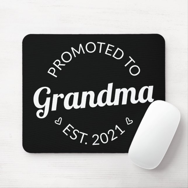 Promoted To Grandma Est. 2021 I Mouse Mat (With Mouse)