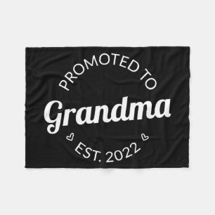Promoted To Grandma Est. 2022 I Fleece Blanket