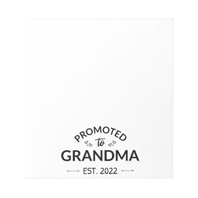 Promoted To Grandma Est. 2022 II Notepad (Front)