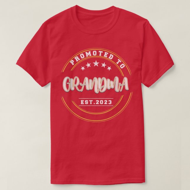 Promoted To Grandma Est 2023 Funny Pregnancy Women T-Shirt (Design Front)