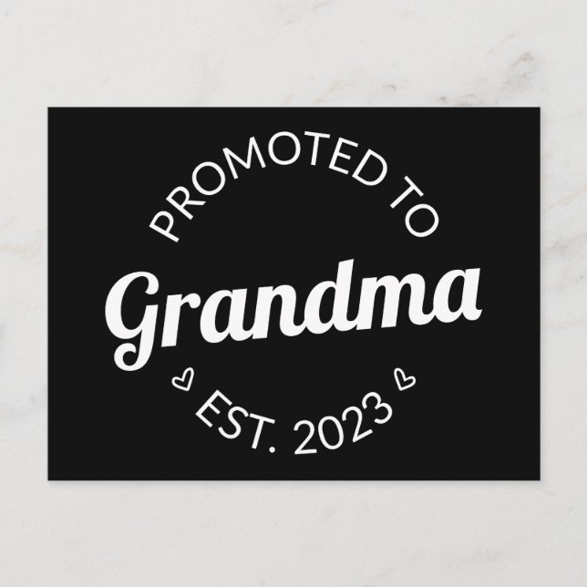 Promoted To Grandma Est. 2023 I Postcard (Front)