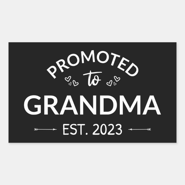 Promoted To Grandma Est. 2023 II Rectangular Sticker (Front)