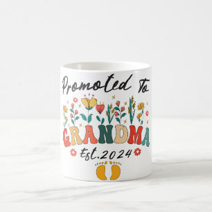 Promoted to Grandma est. 2024 Grandparents BabyMug Coffee Mug