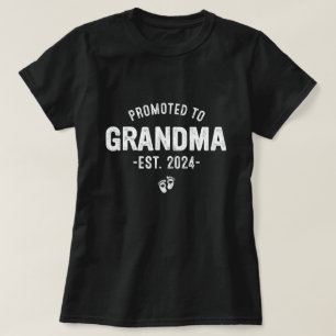 Promoted to Grandma est. 2024 Grandparents T-Shirt