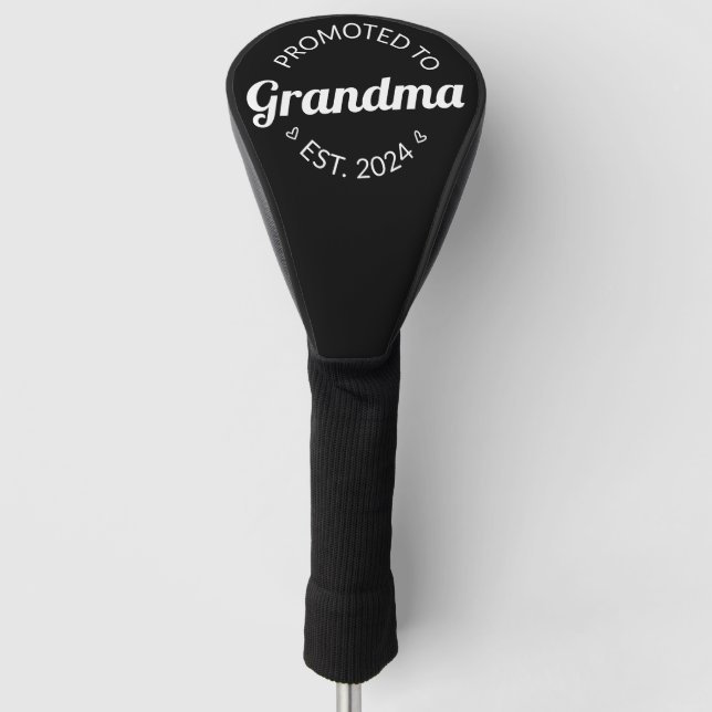 Promoted To Grandma Est. 2024 I Golf Head Cover (Front)