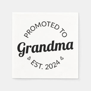 Promoted To Grandma Est. 2024 I Napkin