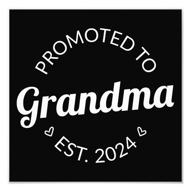 Promoted To Grandma Est. 2024 I Photo Print (Front)