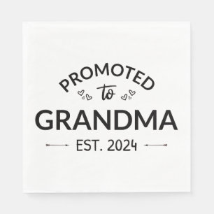 Promoted To Grandma Est. 2024 II Napkin