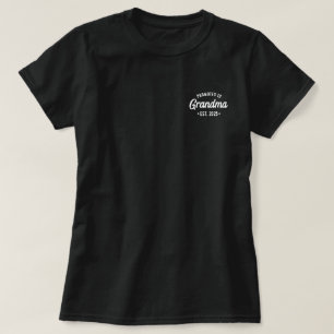 Promoted to Grandma est. 2025 Baby Announcement T-Shirt