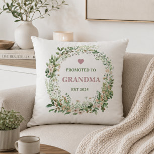 Promoted to Grandma Est. 2025 Cushion