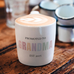 Promoted to Grandma EST 2025 Gift Espresso Cup