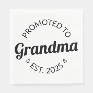 Promoted To Grandma Est. 2025 I Napkin