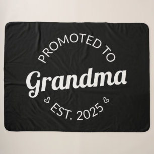 Promoted To Grandma Est. 2025 I Sherpa Blanket