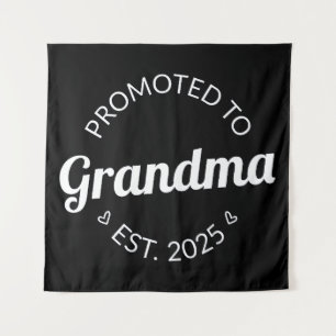 Promoted To Grandma Est. 2025 I Tapestry