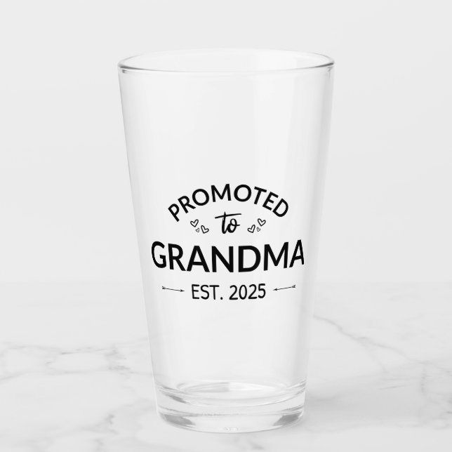 Promoted To Grandma Est. 2025 II Glass (Front)