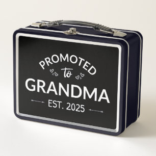 Promoted To Grandma Est. 2025 II Metal Lunch Box