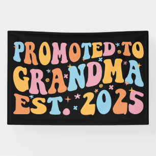 Promoted To Grandma Est. 2025 III Banner