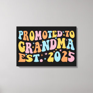 Promoted To Grandma Est. 2025 III Canvas Print