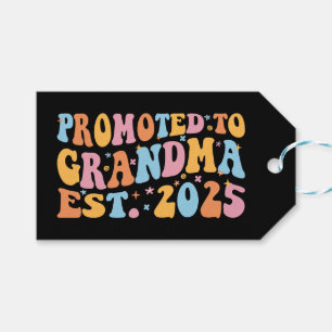 Promoted To Grandma Est. 2025 III Gift Tags